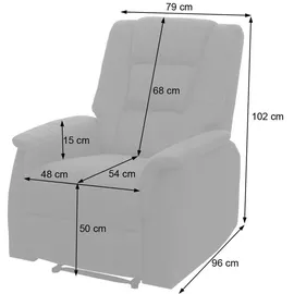 MCW Relaxsessel MCW 79 x 102 x 96 cm Grau ohne Massage- und Wärmefunktion