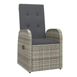 vidaXL Gartenstuhl 55 x 70 x 106 cm grau 2 St.