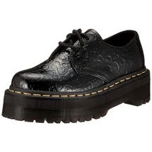 Dr. Martens 1461 Quad 3-eye Patent Lamper Leopard Embross Schuhe Black 38