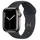 Apple Watch Series 7 GPS + Cellular 45 mm Edelstahlgehäuse graphit, Sportarmband mitternacht