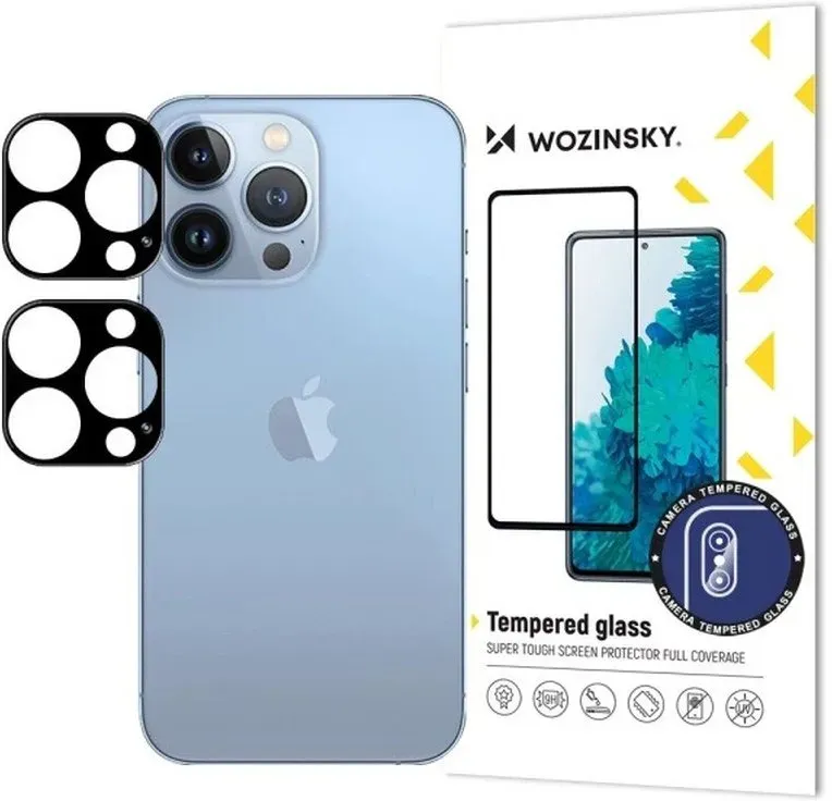 Wozinsky Vollformat-Kamera-Glas für iPhone 17 Pro Max, Schwarz, Set mit 2 Stück