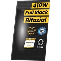 EPP.Solar® 4 x 410w Bifazial Glas-Glas Full-Black Ht54-18x(Pd)-F Pv Modul