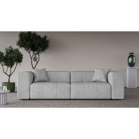 Home Affaire 3-Sitzer »ERIZ Big Sofa, XXL, auch in Bouclé«, moderne Steppung, incl. 2 Zierkissen, B/T/H: 278/104/70 cm grau