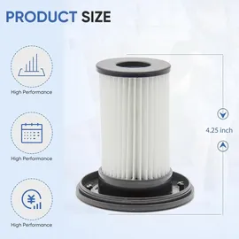 bundiglassware 2 Pack Ersatzfilter mit für Bosch Akku-Staubsauger Unlimited Gen2 Serie 8 BKS8214W/BSS825ALL/BSS81POW1/BBS8214PET,Part # 12036642,12023349
