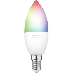 Trust 71280, Intelligentes Leuchtmittel, WLAN, Weiß, LED, E14, Kerze