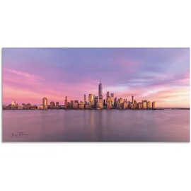 Artland Wandbild »Manhattan Skyline«, New York, (1 St.), als Alubild, Outdoorbild, Leinwandbild in verschied. Größen, pink