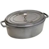 Staub Cocotte 29 cm oval graphitgrau