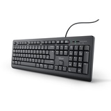 Trust Taro Tastatur, Deutsches QWERTZ Layout, Leise Tasten, Spritzwassergeschützt, USB-Anschluss, 1.8 m Kabellänge, PC Tastatur für Computer, Laptop, Mac, Windows, macOS – Schwarz
