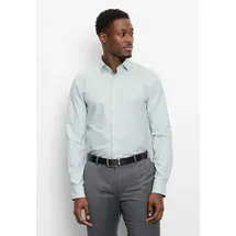 OLYMP No. Six Super Slim Fit Business-Hemd Modern Kent Uni Twill, Hellgruen, 41