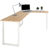 Schreibtisch Workspace Basic I Eiche Nachbildung/hell/weiß