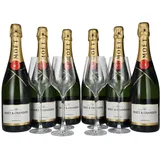 Moët & Chandon Champagne IMPÉRIAL Brut 12,5% Vol. 6x0,75l in Geschenkbox mit 6 Gläsern