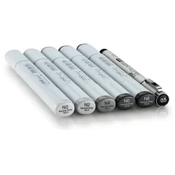 Layoutmarker Copic Sketch 6er Set Grautöne