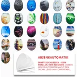Grafner WC Sitz mit Absenkautomatik Motiv Blue Whirl