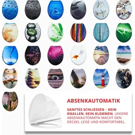 Grafner WC Sitz mit Absenkautomatik Motiv Blue Whirl