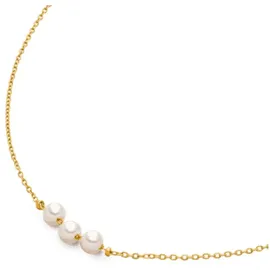 Boccia Titanium Boccia 08097-02 Titan Goldplattiert mit 3 Süßwasser-Zuchtperlen