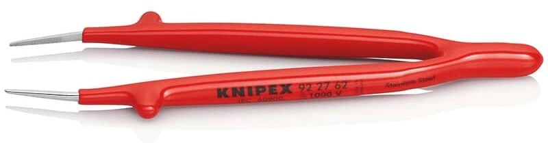 KNIPEX Universalpinzetten Präzisions-Pinzette, isoliert, Glatt, VDE isoliert