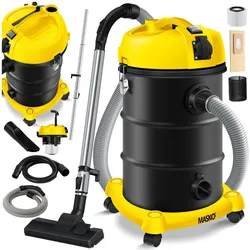 MASKO® 6IN1 Industriestaubsauger Staubsauger Nass Trocken Sauger Aschesauger 2300W + Steckdose ? Blasfunktion ? Trocken-Saugen & Nass-Saugen   Industrie-Sauger mit & ohne Beutel   beutellos