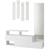 Livetastic Garderobenständer Ramda 137 x 154 x 35 cm Weiß