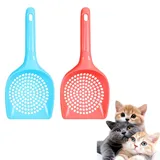 Katzenklo Schaufel Katzenstreuschaufel Katzenschaufel für Katzenklo Kunststoff Katzenstreu Schaufel Katzenkloschaufel Langer Griff Streuschaufel Katzen Schaufel Cat Litter Scoop für Katzen Hunde