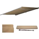 MCW Ersatz-Bezug für Markise H123, Vollkassette Ersatzbezug Sonnenschutz 4,5x3m ~ Polyester creme