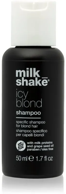 Milk Shake Icy Blond Shampoo Shampoo zum Neutralisieren von Gelbstich für blonde Haare 50 ml