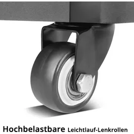 STAHLWERK Werkzeugtrolley Kunststoff/Metall schwarz 3 Teile