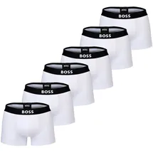 Boss Boxershorts unifarben Schwarz / Weiß L 6er Pack