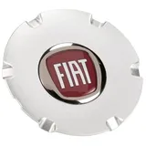 Fiat Original Nabendeckel Radkappe Felgendeckel Silber Rot Logo Panda ab 2003 735459893