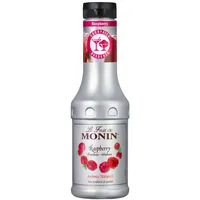 Monin Le Fruit Himbeere - FruchtPüree Mix Himbeere (1 x 0,5l) – Fruchtzubereitung auf Himbeerbasis, intensiver Himbeergeschmack, Premium Sirup für Cocktails, Desserts, Getränke & Backen