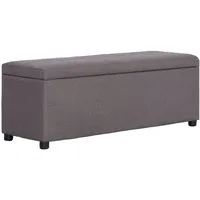 VidaXL Bank mit Staufach 116 cm Taupe Polyester