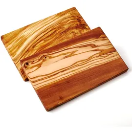 dasolivenholzbrett 2er Set Frühstücksbrett rechteckig 25cm