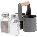 Excellent Houseware Salz-und Pfefferstreuer mit Halterung Menage Salzstreuer Gewürzstreuer Tischdeko