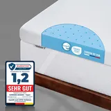 Topper 160x200 cm, Gel-Topper lindert Rücken- und Körperschmerzen, H2/H3, Premium Gelschaum RG 50, Matratzentopper ohne Geruch für Sensible geeignet, 7,5 cm hoch,120-Tage risikofreie Testphase