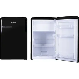 Amica KS 15614 S Retro-Kühlschrank (108 l, 860 mm hoch, Schwarz) 