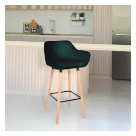 CLP 2er Set Barhocker Grant Samt grün