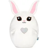 squishbrubies Hazel der Hase - 35 cm Kuscheltier - Superweiches Plüsch Stofftier zum Kuscheln, Verschenken und Sammeln - Weiß - Weiß/Silber/Rosa