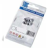 Alco Kugelmagnet Neodoym Ø 10mm silber 4 Stück