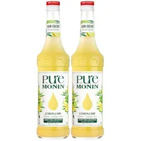 Monin Sirup Pure Lemon-Lime 700ml - Cocktails Milchshakes (2er Pack)
