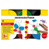 Eberhard Faber EFA Color Fingerfarben farbsortiert 6x 40,0 ml, 6 St.