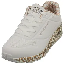SKECHERS Uno - Loving Love Damen white durabuck/rose gold print trim 38,5