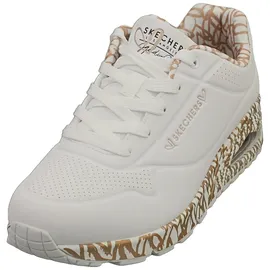 SKECHERS Uno - Loving Love Damen white durabuck/rose gold print trim 38,5