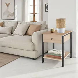 Tectake Nachtschrank Bradford 40 x 40 x 55,5 cm Braun