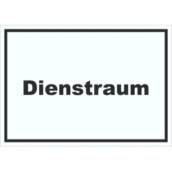 Dienstraum Schild mit Text Büro waagerecht A0 (841x1189mm)