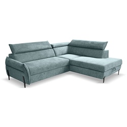 Ecksofa Romeo Stoff Blau Türkis