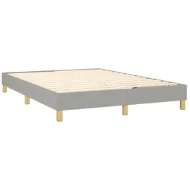 vidaXL Boxspringbett 140 x 200 cm Hellgrau