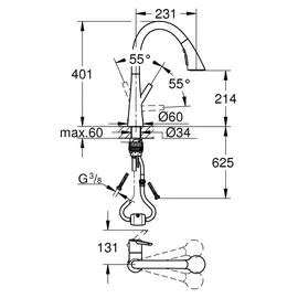 Grohe Zedra chrom 32294002