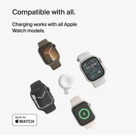 Belkin BoostCharge tragbares USB-C Apple Watch Ladegerät – MFi-zertifiziertes USB-C-Ladegerät für die Apple Watch Series 11, 10, 9, 8, 7, Ultra usw. – kompatibel mit MacBook, iPhone 17 usw. – Weiß