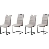 Hti-Living Schwingstuhl PU cappuccino 4er Set