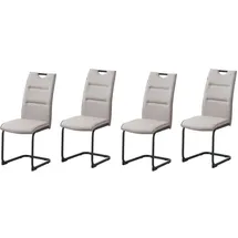 Hti-Living Schwingstuhl PU cappuccino 4er Set