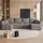 idohome Wohnlandschaft mit Schlaffunktion und Bettkasten, Dunkelgrau